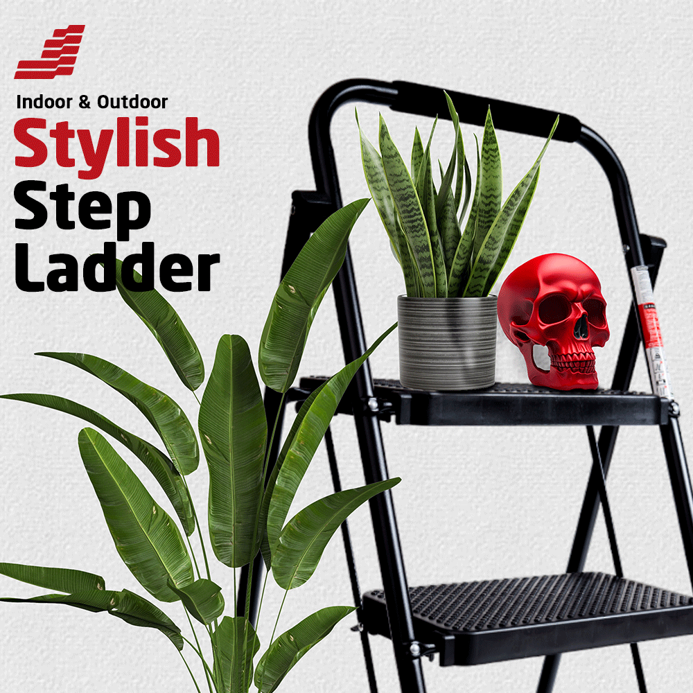 Ladder Climb Masters - 2 Step Ladder  - Standard - Black