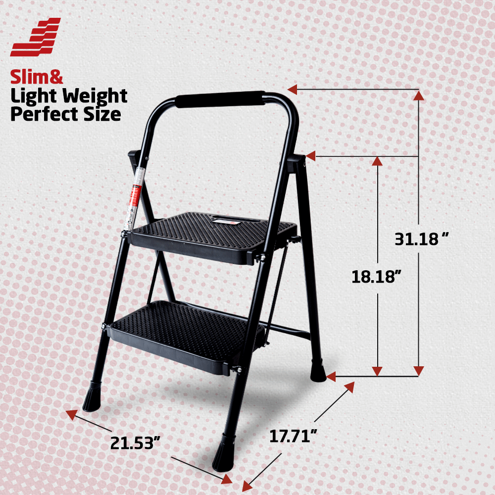 Ladder Climb Masters - 2 Step Ladder  - Standard - Black